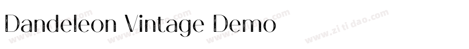 Dandeleon Vintage Demo字体转换